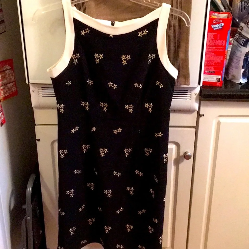 Giorgio Fiorloni Collection black floral dress size 12 - Picture 1 of 5